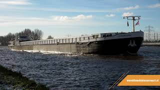 Binnenvaartschip Catharina op het Amsterdam Rijnkanaal  Binnenvaart [upl. by Adnol]