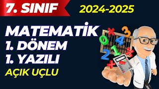 7 Sınıf Matematik 1 Dönem 1 Yazılı  20242025 [upl. by Quinby]