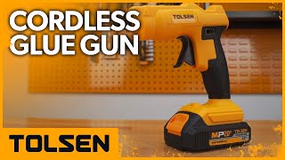 Tolsen 20V Liion Cordless Glue Gun with 3Pcs 112x150mm Glue Sticks [upl. by Ulrick242]