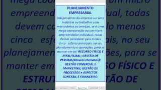 PLANEJAMENTO EMPRESARIAL shorts planejamento [upl. by Sully]