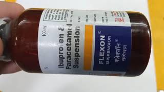 Flexon syrup  ibuprofen and paracetamol suspension  Flexon syrup use fever cold review hindi [upl. by Aisa]