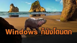 ส่องวงจรปิด หมูเด้งร่วมมือแม่โจน่า ป่วนพี่เลี้ยง – Windows ก็โดนตก ทำหน้าจอรูปหมูเด้ง [upl. by Yniatirb]