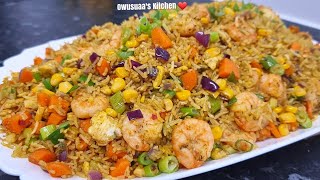 Cook my crowd pleasing Shrimp Fried Rice with mesimple curry fried rice Ghanaian way [upl. by Essie939]