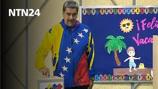 Cilia Flores y Nicolás Maduro madrugaron para votar quotReconozco y reconoceré al árbitroquot [upl. by Acinom]