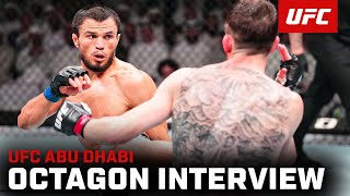 Umar Nurmagomedov Octagon Interview  UFC Abu Dhabi [upl. by Tellford]