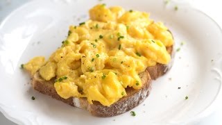 Perfect Creamy Scrambled Eggs Recipe [upl. by Kohcztiy]