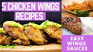 5 Easy Chicken wing sauces  Makeitkitchen [upl. by Oileduab]