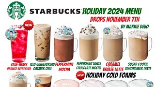 Starbucks Holiday 2024 Menu drops November 7thNewsImageStarbucks employee [upl. by Aihseuqram]