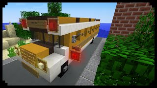 ✔ Minecraft How to make a School Bus [upl. by Hotze513]