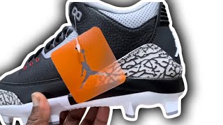 The Air Jordan 3 Black Cement MCS Cleats Is Definitely A Must Have [upl. by Ardith701]