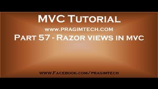 Part 57 Razor views in mvc [upl. by Eniamraj]