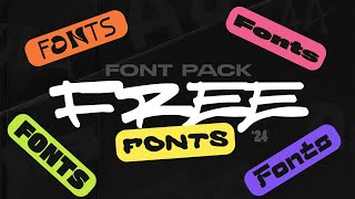 Ultimate 203 Best Free Fonts Pack for Designers  2024 [upl. by Nnylyma]