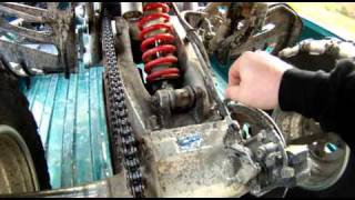 How to Tighten the chain 03 Yamaha Raptor 660R tutorial [upl. by Wolcott]