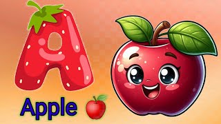 A for Apple  ABC Phonics Song  ABC Song  ABCD  English Alphabet Song abcd B for Ball  kid song [upl. by Hsirk]