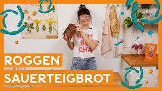 Frisches Roggen Sauerteigbrot I Kastenbrot Rezept I Lebendig lecker I Fairment [upl. by Portie]