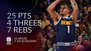 Michael Porter Jr 25 pts 4 threes 7 rebs vs Spurs 2324 season [upl. by Wylie]