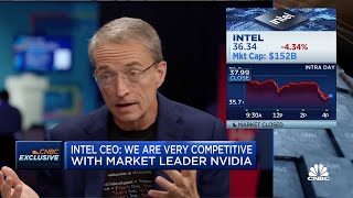 Intel CEO Pat Gelsinger on new AI chips Were very competitive with market leader Nvidia [upl. by Joane]