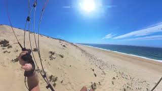 Flow mullet parakite beach soaring Portugal 🇵🇹 [upl. by Hcahsem]