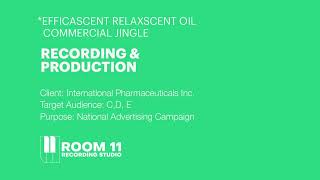 Efficascent Relaxscent Oil Commercial Jingle  Recording amp Production [upl. by Anaicul]