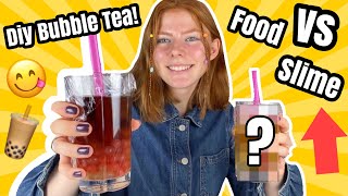 Slime VS food laver diy Bubble tea Emmes kreaverden [upl. by Inaboy]