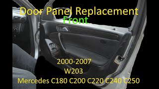 Mercedes W203 Front Door Panel removal and reinstall [upl. by Ecraep]