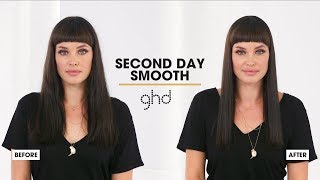 ghd glide ghds first hot brush on naturally straight hair [upl. by Ennasirk]