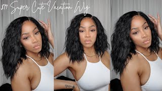 19 Wavy Bob 😍 Super Cute Wavy Vacation Wig  Outre Davey Review  SharronReneé [upl. by Sivie]