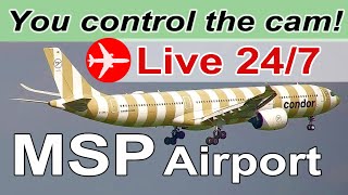 Archive LIVE 247  MSP Minneapolis  St Paul Airport  You Control The Camera Via Chat [upl. by Haidadej698]