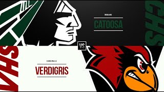 Southern Football Friday Night  Catoosa Indians  Verdigris Cardinals  Battle of the Blue Whale [upl. by Lemhar]