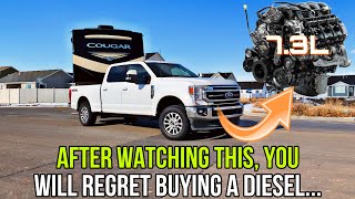 Ford F350 73L Payload Capacity Test And Highway MPG Rivals Diesel Engines Towing 13K Fifth Wheel [upl. by Pang]