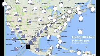 2024 Total Solar Eclipse Animation for North America [upl. by Aillij506]