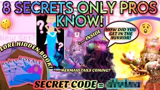 🤫8 SECRETS only PROS know in ROYALE HIGH  Royale High🏰 Secrets  Tips  Roblox [upl. by Nodmac]