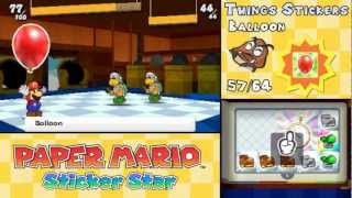 Paper Mario Sticker Star  All 64 Things Animations [upl. by Lennox]