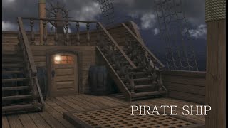 Pirate Ship ASMR Ambience  Sleeping Under the Deck of a Pirate Ship at Night – Captain Cabin Waves [upl. by Aja]