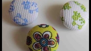 Tutorial Como forrar botones de tela How to make fabric buttons [upl. by Hgielhsa]