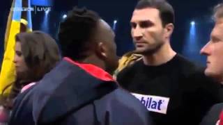 DERECK CHISORA slapped and spit water to klitschko [upl. by Catlee]