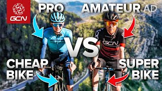 Cheap Bike Pro Rider Vs Super Bike Amateur Rider  Climb Edition [upl. by Utley]