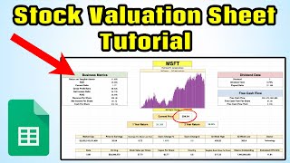 How to use the Stock Valuation Sheet Tutorial [upl. by Philippe]