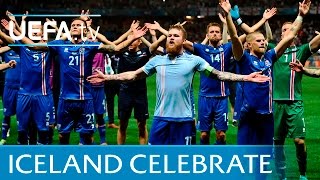 Iceland celebrations vs England in full Slow hand clap [upl. by Ayahsal]