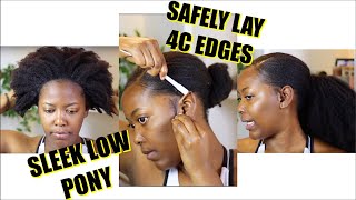 SLEEK TYPE 4 NATURAL HAIRSTYLES  HOW TO SLAY 4C EDGES TALK THROUGH  KANDIDKINKS [upl. by Lontson]