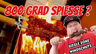 800 °C 🔥 HÖLLENFEUER 🔥 Grillspieße  Windschutz für Sizzle Zone  Grill amp Chill  BBQ amp Lifestyle [upl. by Anelrad]