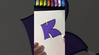 Letter K tutorial draw graffitiletter grafftok [upl. by Rubin]