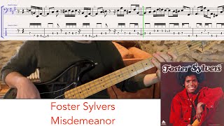 Foster Sylvers  Misdemeanor  bass playalong wtabs 1973 [upl. by Innavoeg]