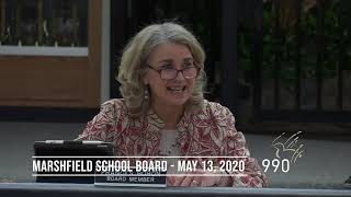 Marshfield School Board  May 13 2020 [upl. by Finnie]