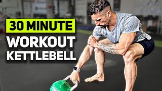 30Minute Kettlebell Full Body StrengthBuilding Workout [upl. by Pillihp504]