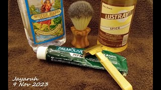 Shaving with the Pal InjectoMatic and Palmolive Shave Cream [upl. by Felicie]