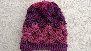 how to crochet hat  crochet flower pattern step by step tutorial [upl. by Mccafferty459]