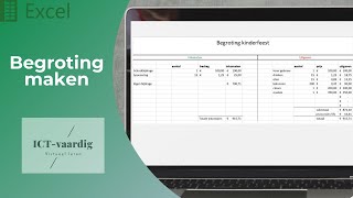 Excel  Begroting maken [upl. by Aynekat]