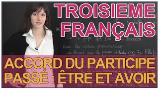 Laccord du participe passé  être et avoir  Français 3e  Les Bons Profs [upl. by Nosduh]