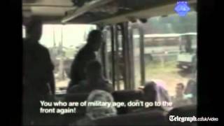 Mladic addresses Bosnian Muslims in 1995 video [upl. by Wiatt801]